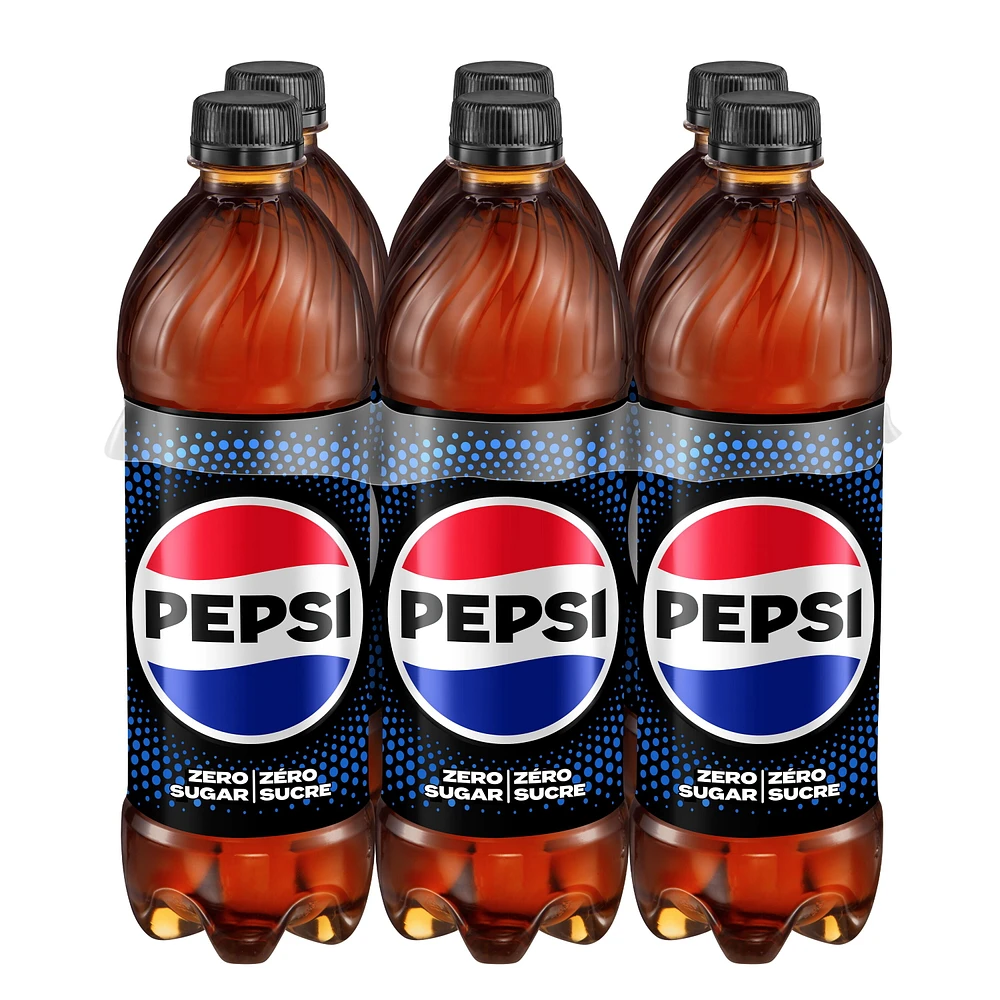 Pepsi Zero Sugar Cola, 710mL Bottles, 6 Pack, 6x710mL