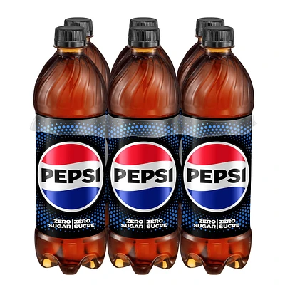 Pepsi Zero Sugar Cola, 710mL Bottles, 6 Pack, 6x710mL