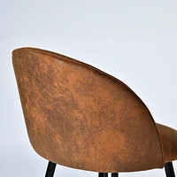 Ensemble de 4 tabourets de bar pivotants Homy Casa, hauteur de comptoir de 26 pouces, sièges rembourrés avec dossier incurvé et détails surpiqués, beige/gris/bleu/brun