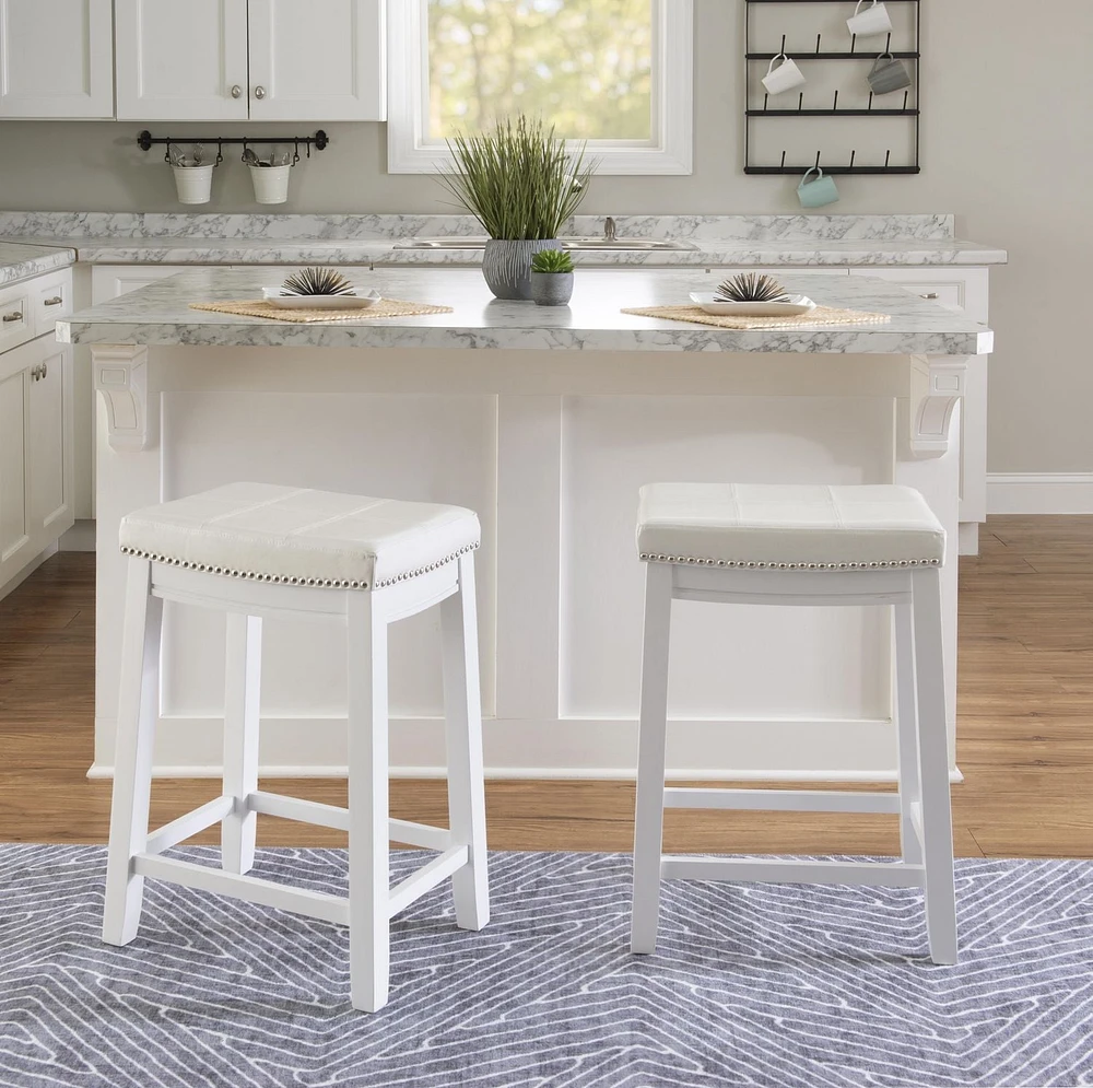 Warren White Counter Stool