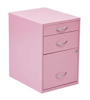 OSP Designs 22” Pink Metal File Cabinet