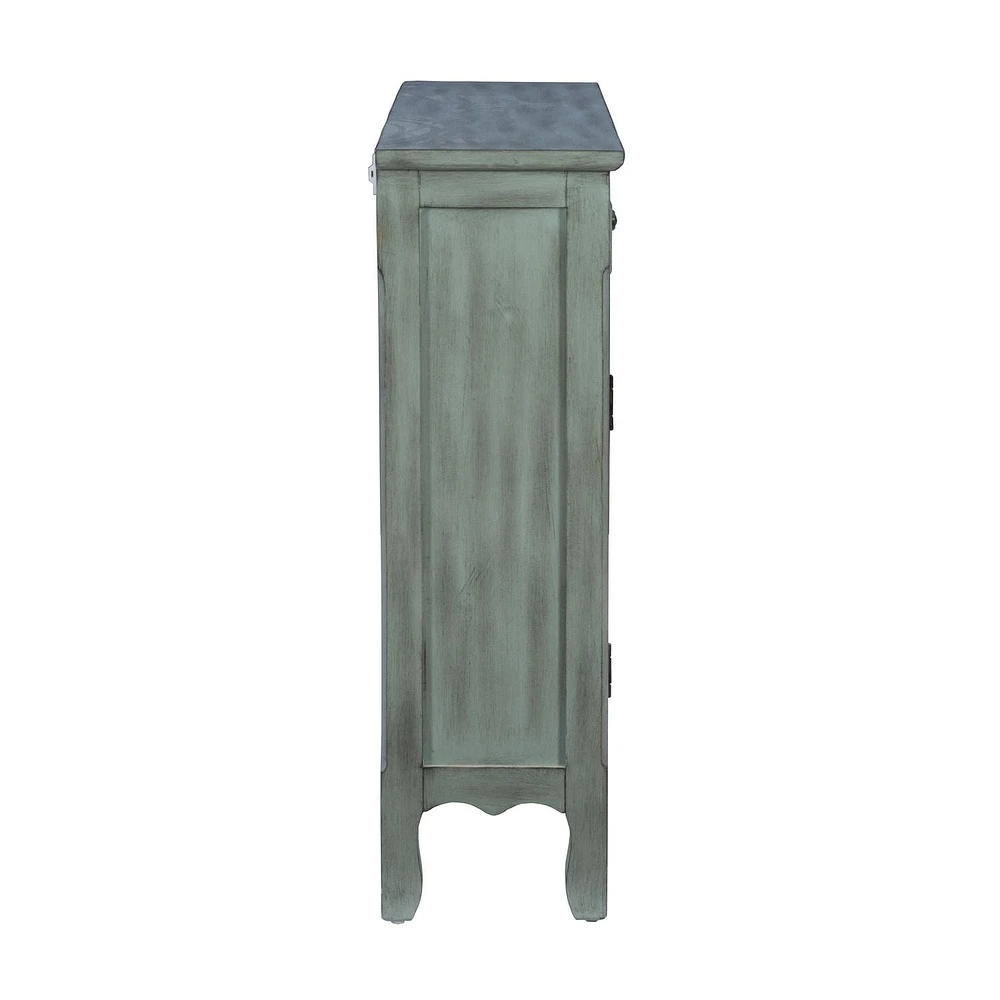 Console Maggie 2 portes, Bleu Antique