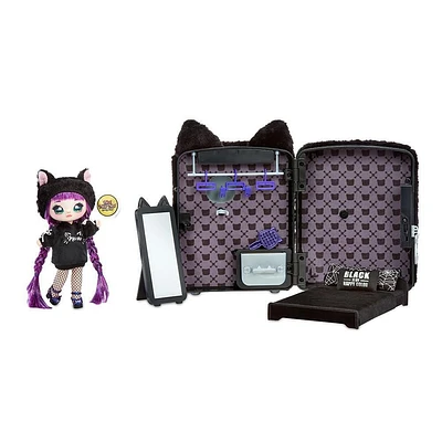 Na Na Na Surprise 3-in-1 Backpack Bedroom Black Kitty Playset