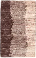 ECARPETGALLERY 5'0" x 8'0" Contemporary Collage Handmade Area Rug for Living Room, Dining Room and Bedroom in Red