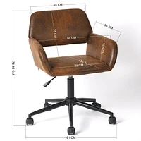 Homy Casa Kids Study Chair - Adjustable Height Swivel Task Chair with Armrests, Ideal for Homework and Play
