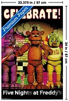 Five Nights at Freddy's - Celebrate Wall Poster, 22.375" x 34"