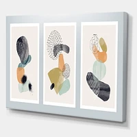 Designart Minimalistic Compostion of Organic Shapes I Canvas Wall Art