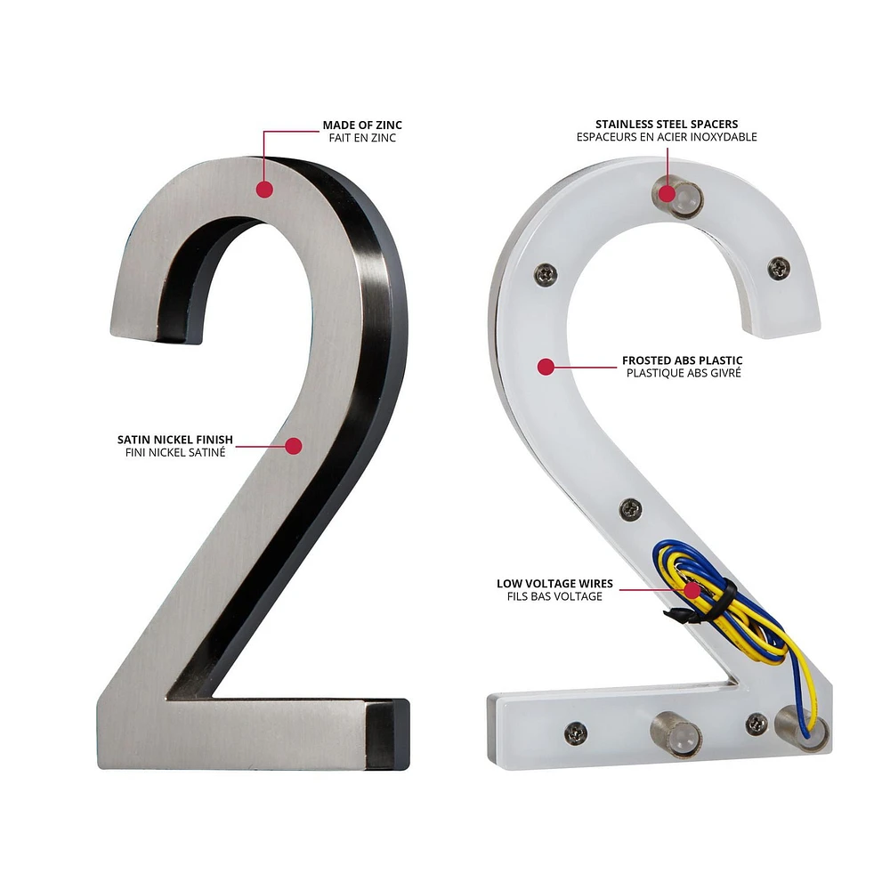 Backlit LED House Number