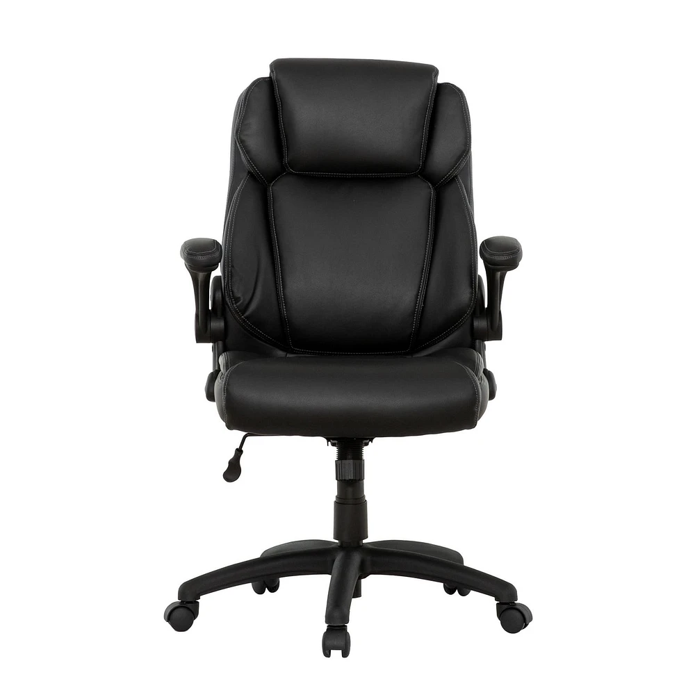 Sealy® Winthrop Chaise de bureau haute en similicuir noir