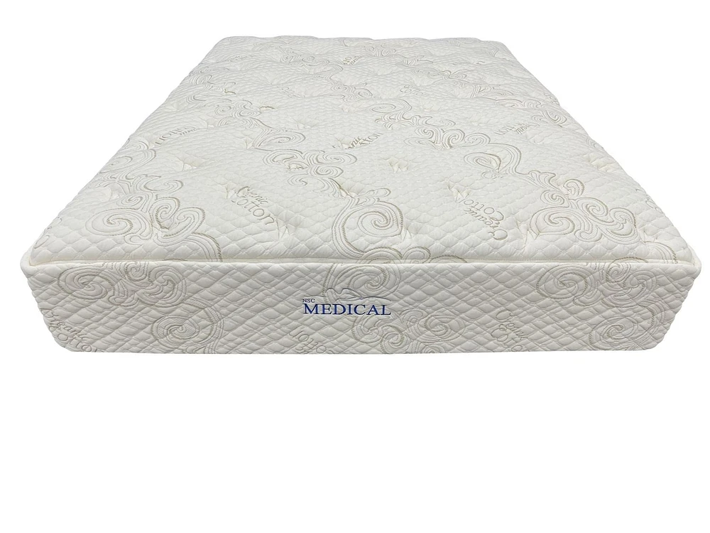 NSC Medical - Matelas très grand lit hybride de en latex et à ressorts ensachés