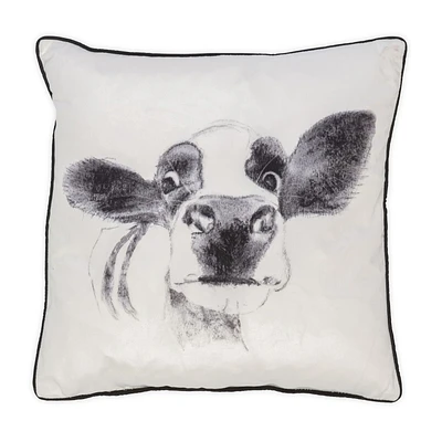 hometrends Cow Print Decorative Pillow