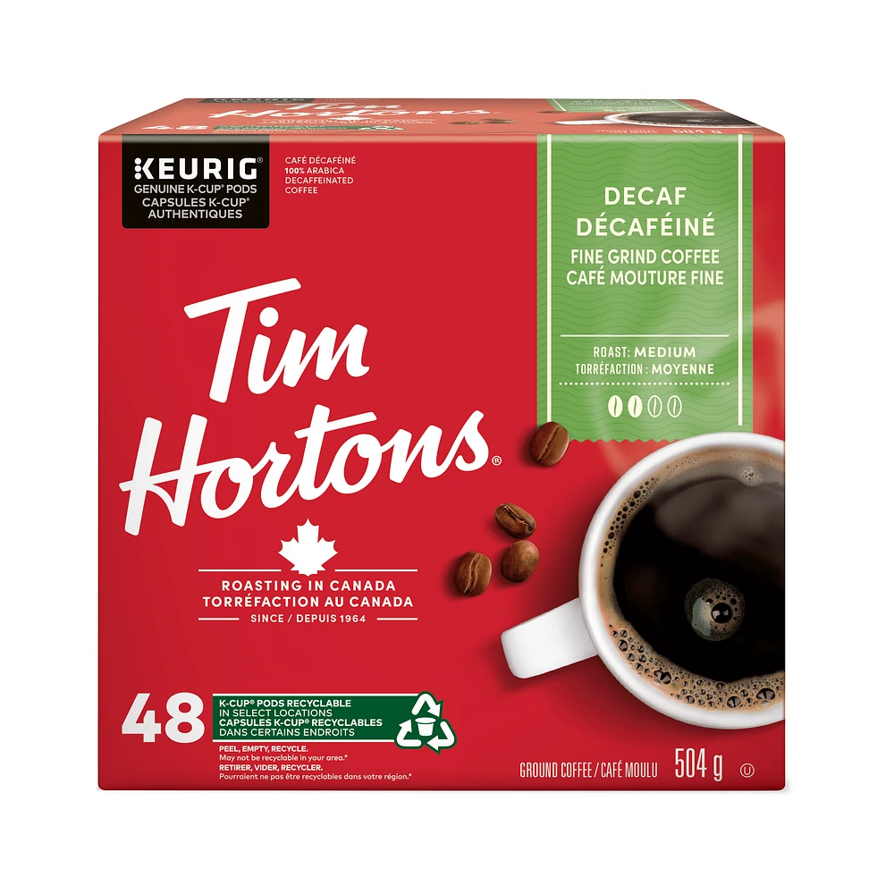 TIM HORTONS DECAF K CUP 48S