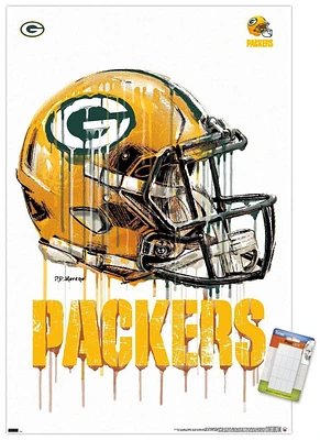 NFL Green Bay Packers - Drip Helmet 20 Wall Poster
