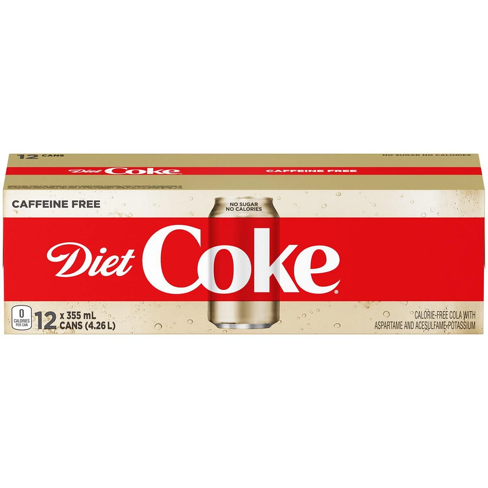 Diet Coke Caffeine Free 355mL Cans, 12 Pack, 12 x 355 mL