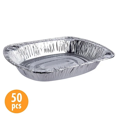 Luciano Housewares Rectangular Aluminum Foil Roast Pan Set
