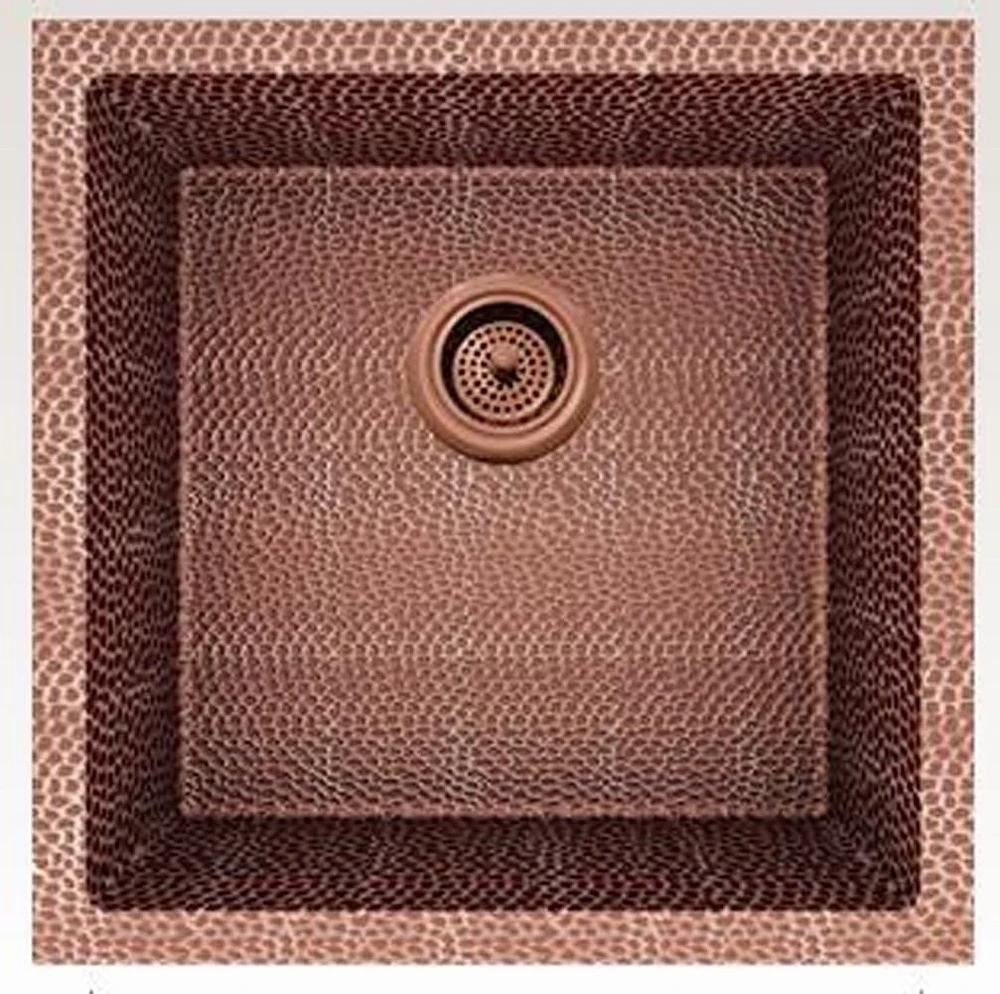American Imaginations AI-29186 27 pouces Évier de cuisine en cuivre rose approuvé par W CSA avec finition en cuivre et calibre 16