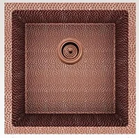 American Imaginations AI-29186 27 pouces Évier de cuisine en cuivre rose approuvé par W CSA avec finition en cuivre et calibre 16