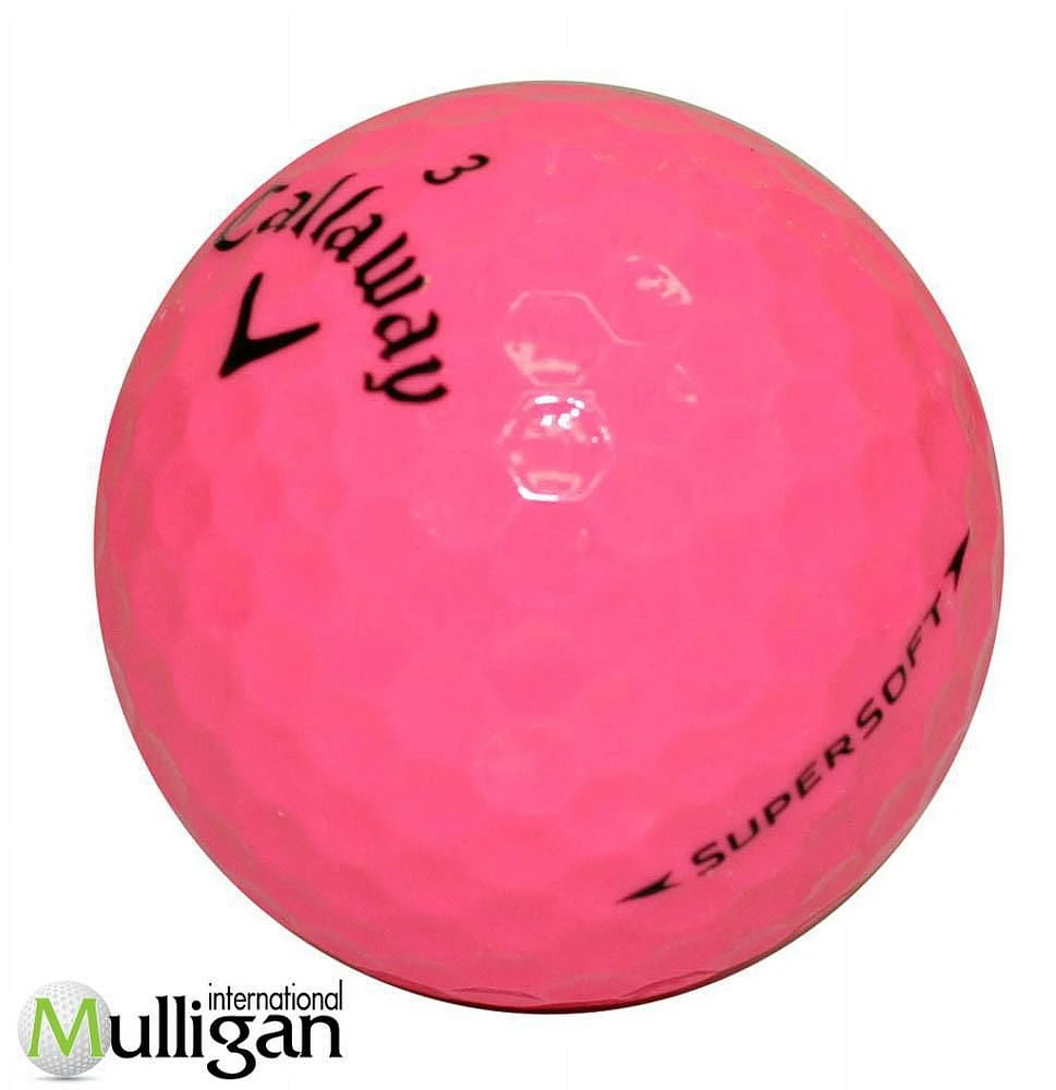Mulligan - 60 balles de golf récupérées Callaway Supersoft 5A, Rose