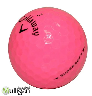 Mulligan - 60 Callaway Supersoft 5A Recycled Used Golf Balls, Pink