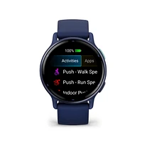 Montre intelligente GPS et tracker d'activité Garmin vívoactive® 5 - Bleu marine