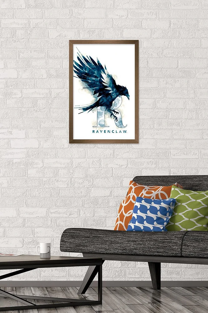 The Wizarding World: Harry Potter - Ravenclaw Illustrated House Logo Wall Poster, 14.725" x 22.375"