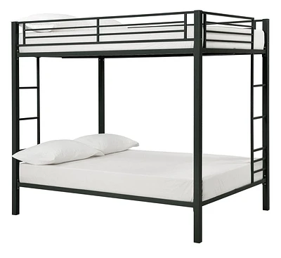 DHP Full over Full Metal Bunk Bed, Black