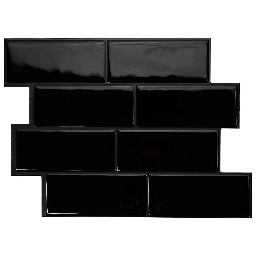 SMART TILES PEEL & STICK BACKSPLASH - METRO NERO - 4 Pieces 11.56 x 8.38