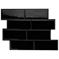 SMART TILES PEEL & STICK BACKSPLASH - METRO NERO - 4 Pieces 11.56 x 8.38