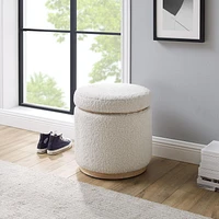 Pouf de rangement Richgrove naturel