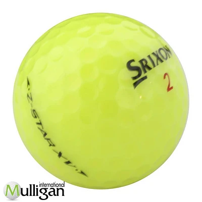 Mulligan - 12 balles de golf récupérées Srixon Z-Star XV 5A, Jaune