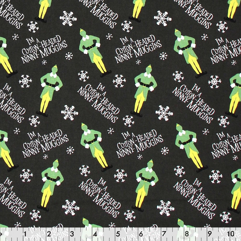 Fabric Creations Tissu de coton au mètre Lutin Ninny gris 111 cm (44")