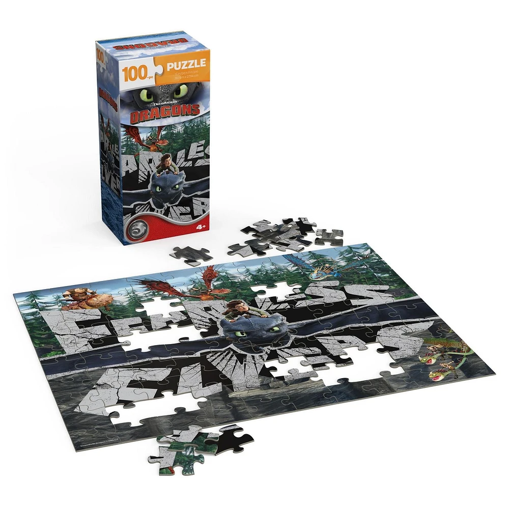 Spin Master Games, How to Train Your Dragon 100-Piece Jigsaw Puzzle, for Families and Kids Ages 4+