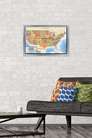 Map - USA Wall Poster, 22.375" x 34" Framed
