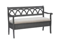 Harland Storage Bench, Grey