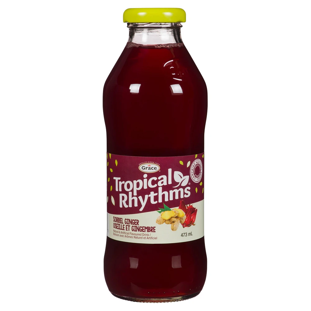 Grace Tropical Rhythms Sorrel Ginger Drink, 473ml Bottle