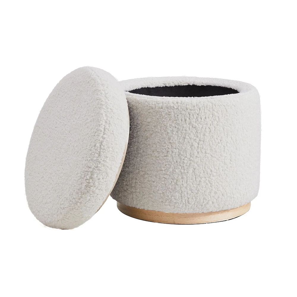 Pouf de rangement Richgrove naturel
