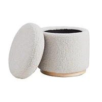 Pouf de rangement Richgrove naturel