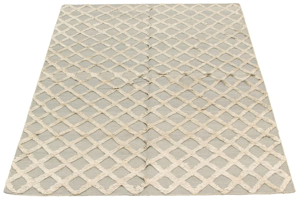ECARPETGALLERY 5'0" x 8'0" Carved Cambridge Hand Made Area Rug for Living Room, Dining Room and Bedroom in Grey