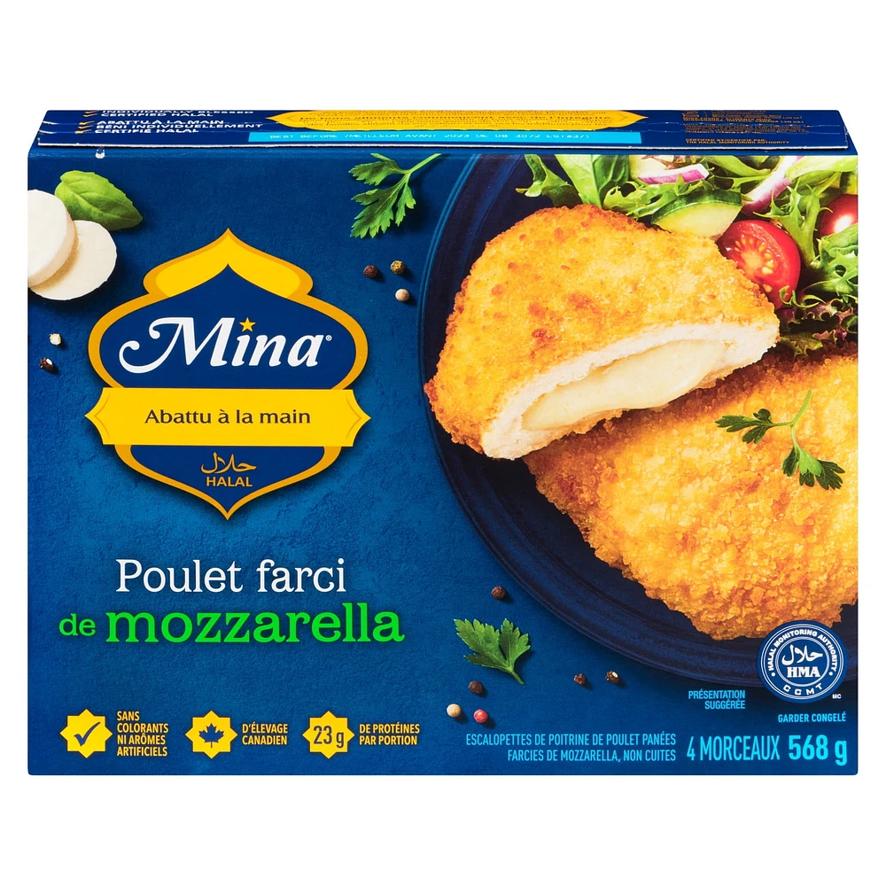 Poulet halal farci au fromage mozzarella Mina 568g