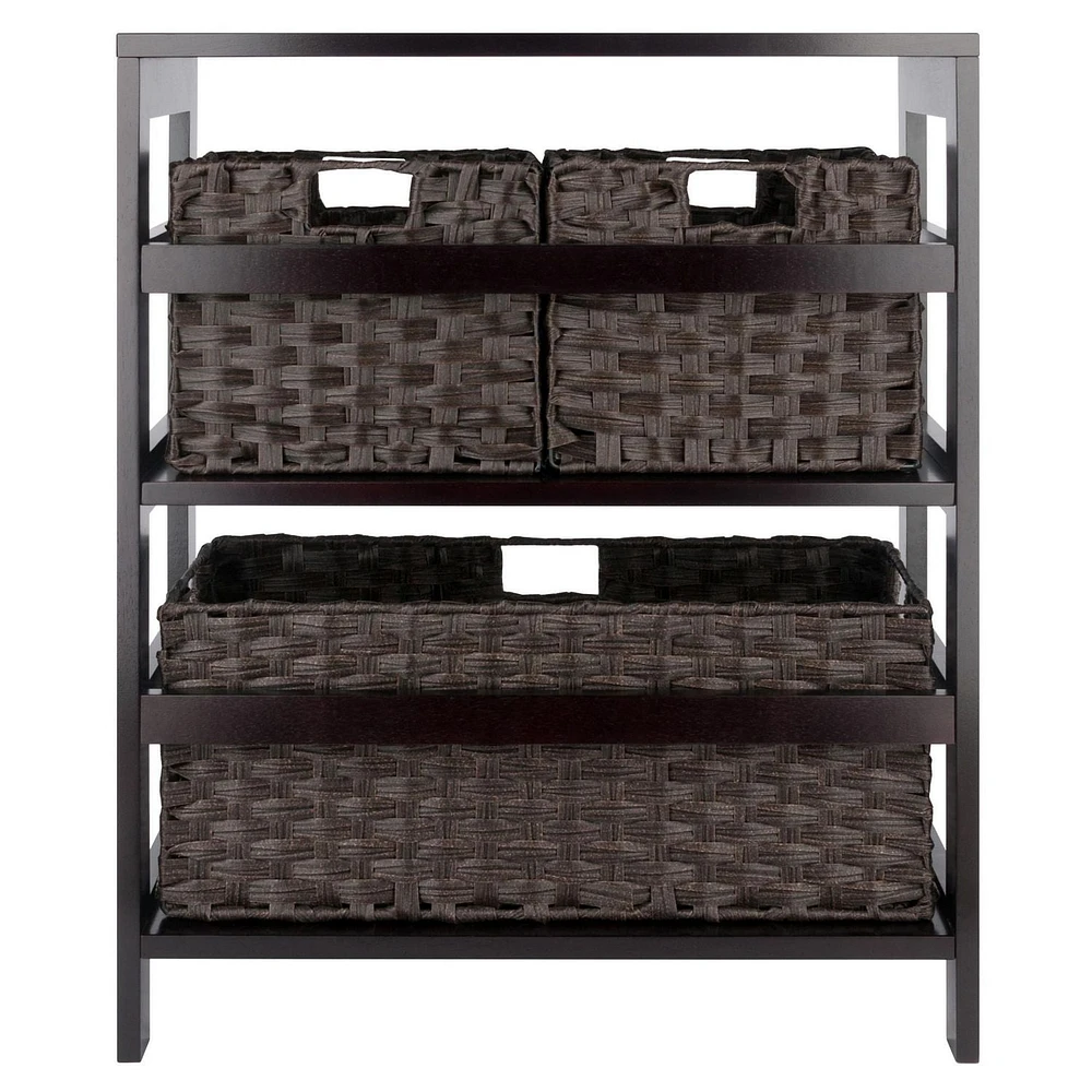 Leo 4pc Storage Shelf with Basket Set