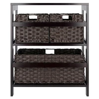Leo 4pc Storage Shelf with Basket Set