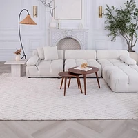 Rug Branch Casa Abstract Indoor Area Rug, Beige Grey, Boho - Entryway, Hallway, Bathroom
