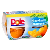 Dole Mandarin Oranges Fruit Juice, 4 x 107 mL