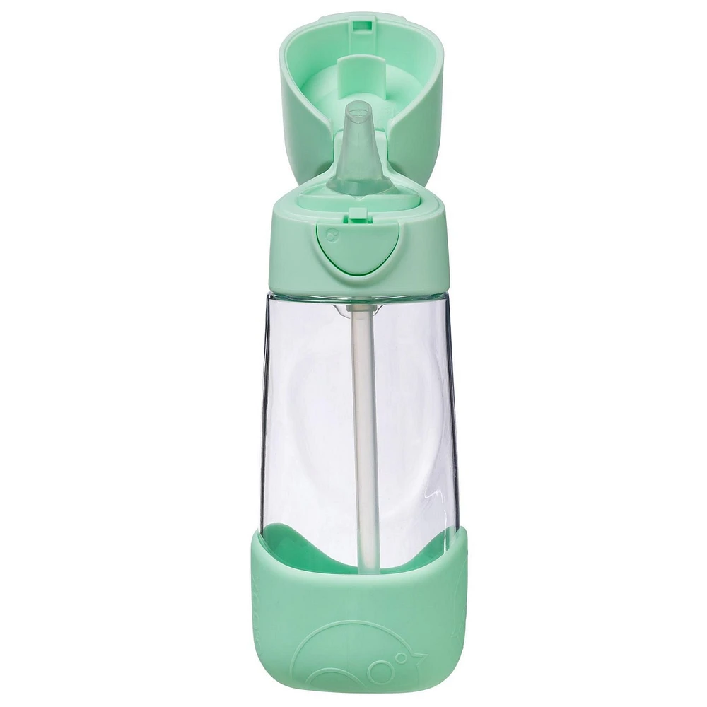 b.box - 15oz Tritan Straw Bottle: Modern Water Bottle with Flip Straw for Toddlers & Kids. Spill Proof, Leak Proof, BPA Free. Great for School/Daycare or Next Step after Sippy Cups