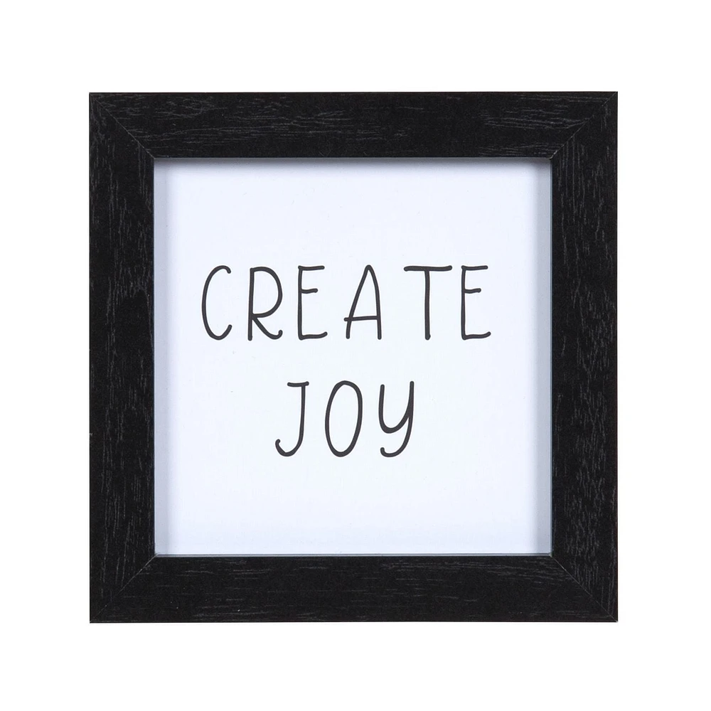 Create Joy 6x6 Framed Accent Art, 6in x 6in