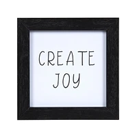 Create Joy 6x6 Framed Accent Art, 6in x 6in