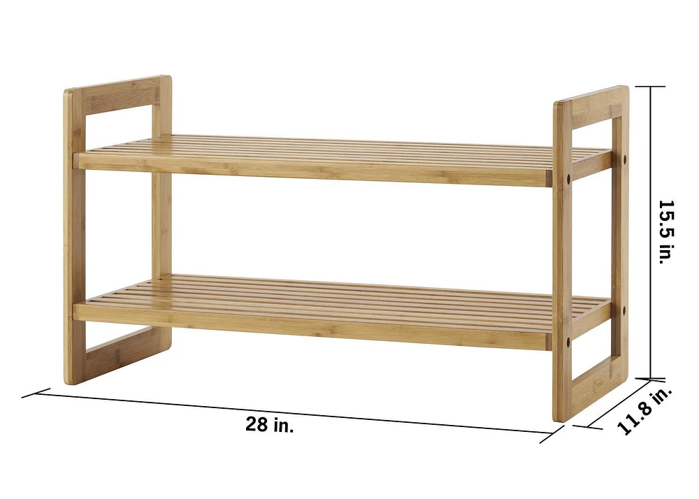Support pour chaussures en bambou TRINITY – (ensemble de 2)