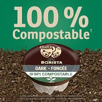 Kraft Café Barista Dark Roasted Coffee 100% Compostable Pods, 30 ct Box