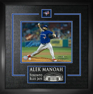 Alek Manoah Photo Signé Encadrée Toronto Blue Jays 8x10 Bleu Wind Up