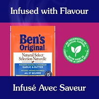 BEN'S ORIGINAL NATURAL SELECT Garlic & Butter Flavour Rice, 397g pouch, Perfect Every Time™